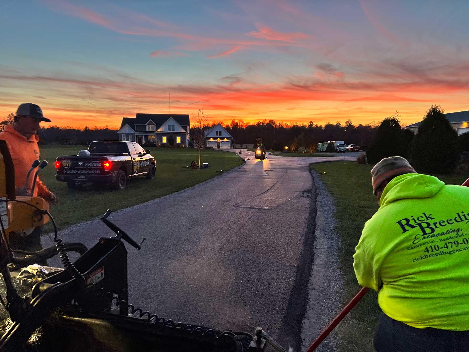 Freshly paved driveway by JD Asphalt