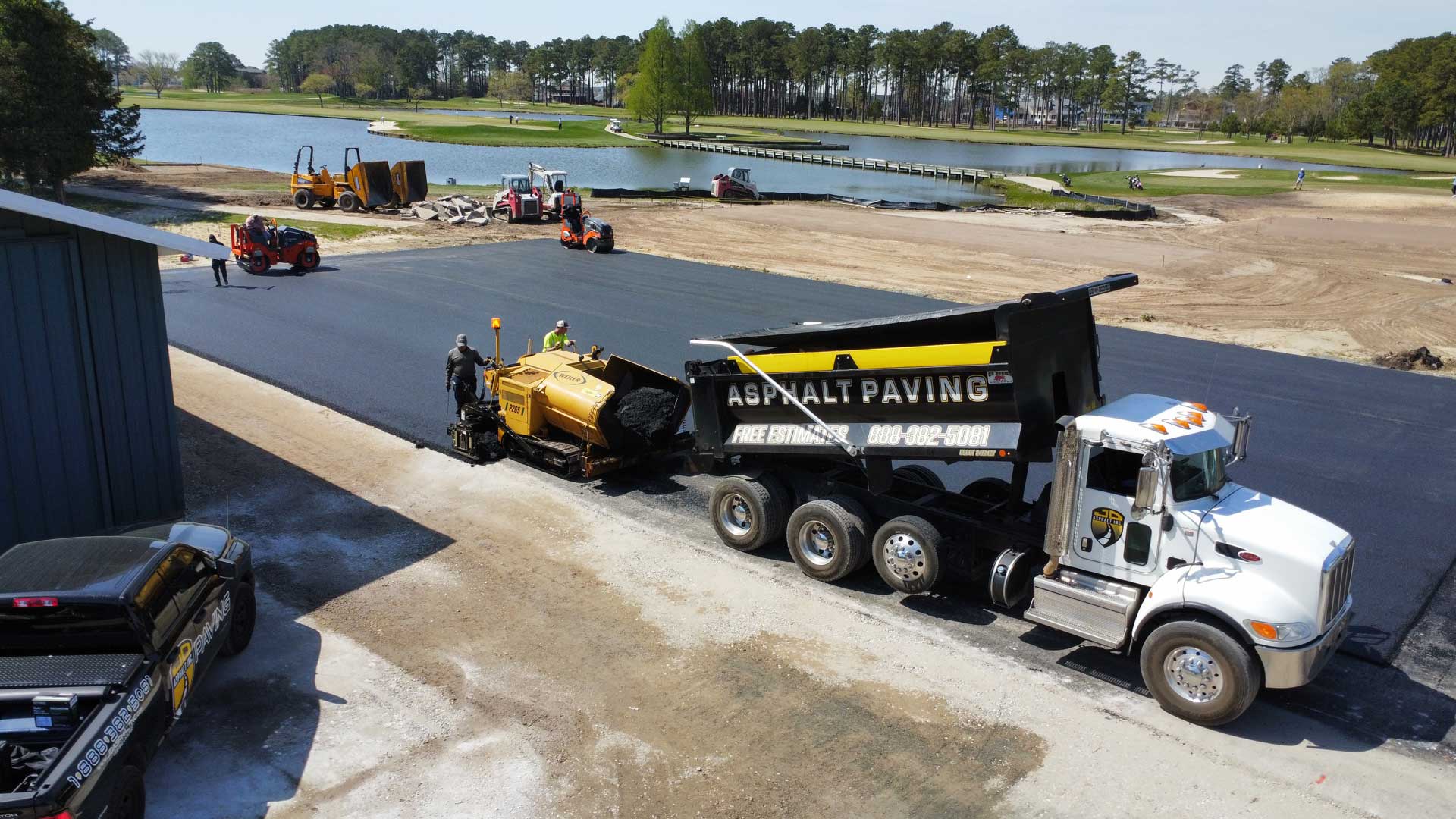 Commercial paving job by JD Asphalt Inc