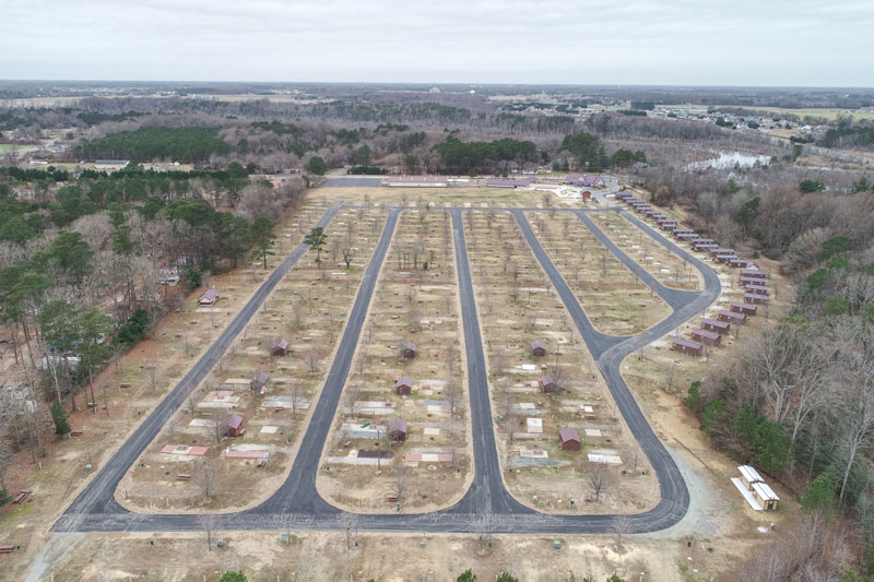 A commercial lot paved by JD Asphalt